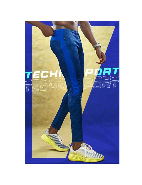 Technosport Or19 Melange Slim Fit Mens Track Pants (Navy Blue)