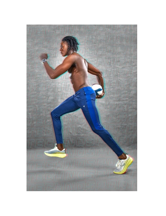 Technosport Or19 Melange Slim Fit Mens Track Pants (Navy Blue)