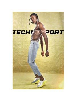 Technosport Or19 Melange Slim Fit Mens Track Pants (Grey)