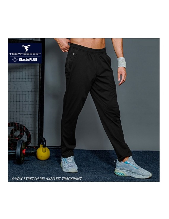 Technosport Or85 Solid Mens Track Pants (Black)