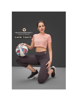Technosport W127 Capri Womens Gym Tights (City Grey)