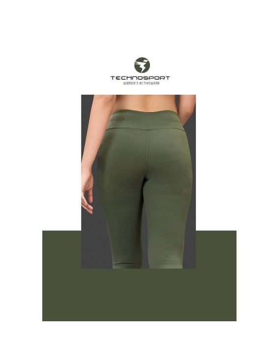 Technosport W127 Capri Womens Gym Tights (Beetel)