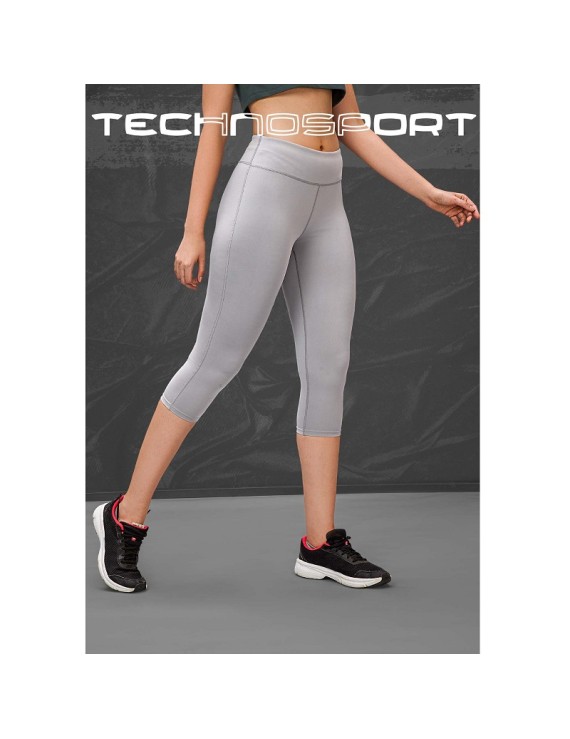 Technosport W127 Capri Womens Gym Tights (Sky Rocket) 