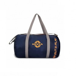 Nivia Enfold-01 Round Gym Kit Bags (Navy Blue)