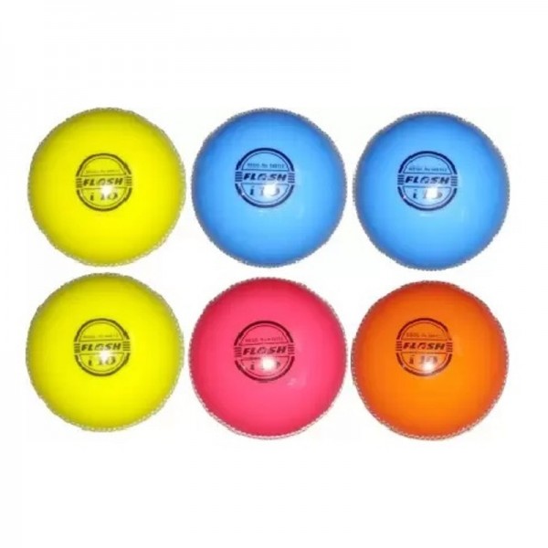 Flash I-10 Synthetic Cricket Soft Balls (Multi Color)  at lowest price online