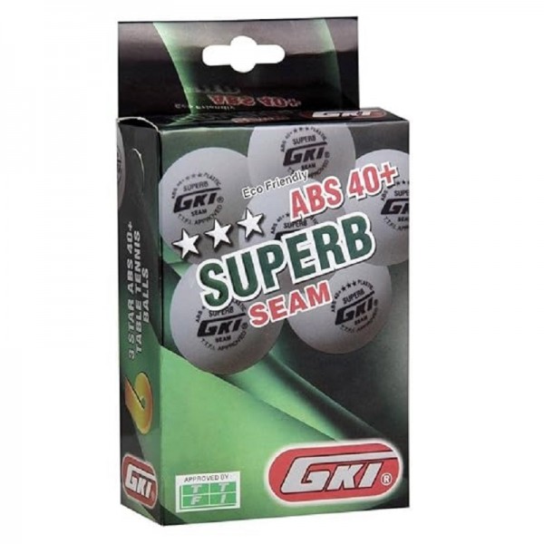GKI SUPERB 3 Star 40+ plastic seam ball is created from a new type of plastic which provides a good bounce trajectory