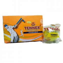 Tennex Underarm Soft Cricket Tennis Ball (Yellow) 