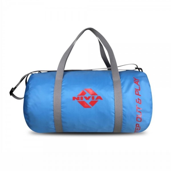 Nivia Enfold-01 Round GYM Bag  (Sky Blue) 