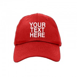 Customized Sports Cap with your text and logo (Red)