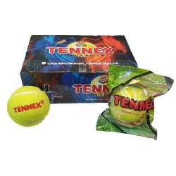Tennex Overarm Hard Cricket Tennis Ball (Yellow)