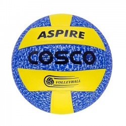 Cosco Aspire 18 Panel Volleyball Ball (Blue Yellow) - Size 4 