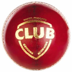SG Club Four-Piece Cricket Leather Ball (Red)
