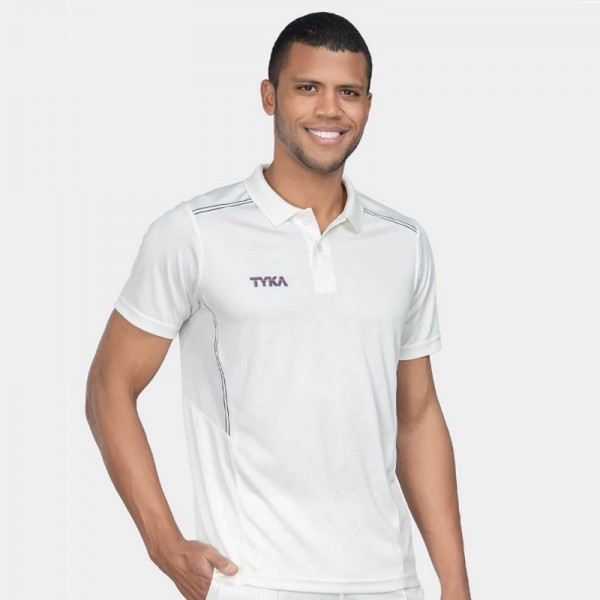 Tyka Prima Half Sleeve Cricket T-Shirt (Off White) 