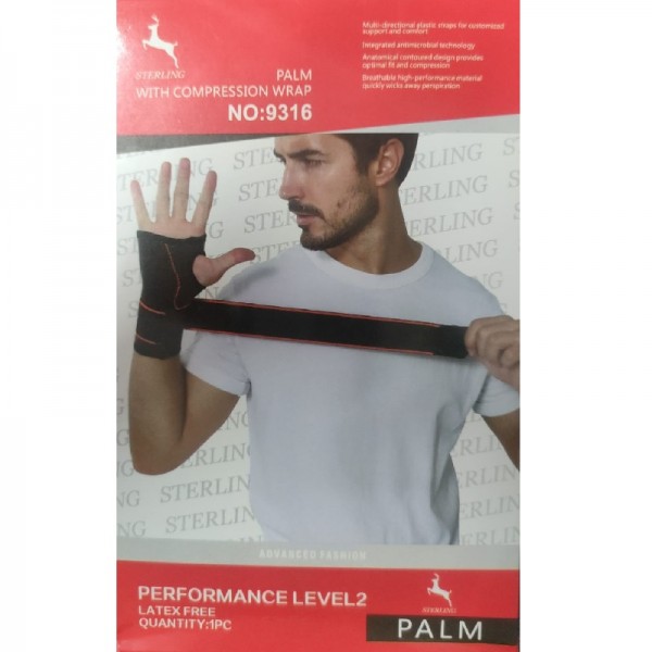 Sterling Palm And Wrist Support (Black)  Free Shipping and COD available across India.