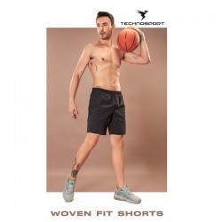 Technosport Or76 Woven Fit Stretch Mens Shorts (City Grey) 