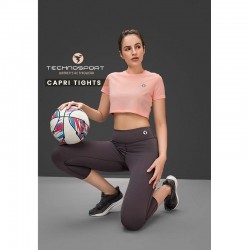 Technosport W127 Capri Womens Gym Tights (City Grey)