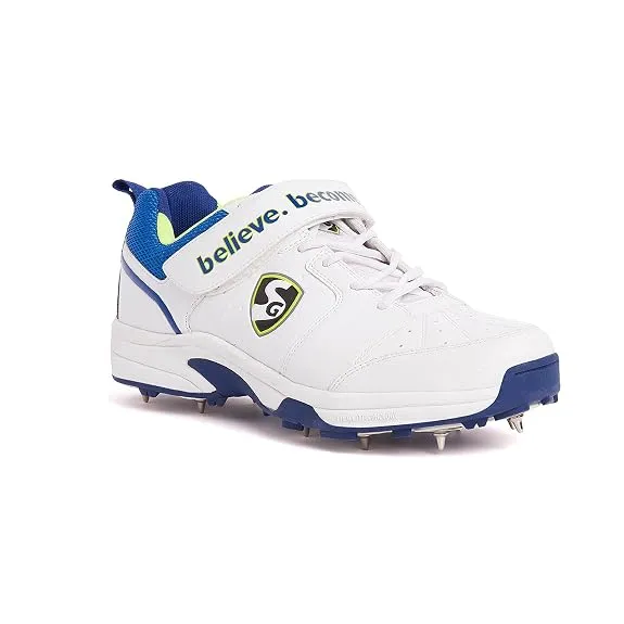 Sg Sierra Metal Spikes Cricket Shoes (White Blue)