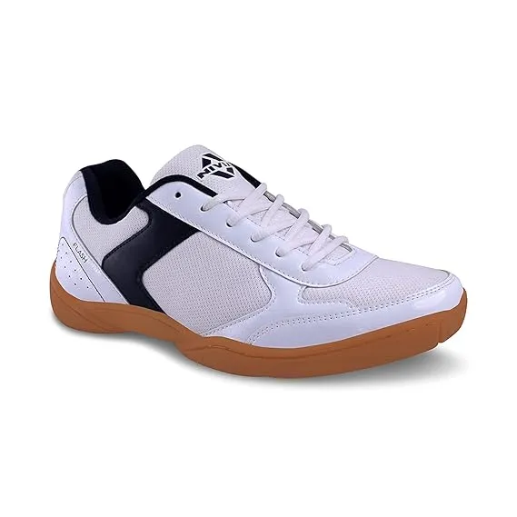 NIVIA FLASH 2.0 BADMINTON SHOES (WHITE) (Shoe 09-UK KID (18.5CM))
