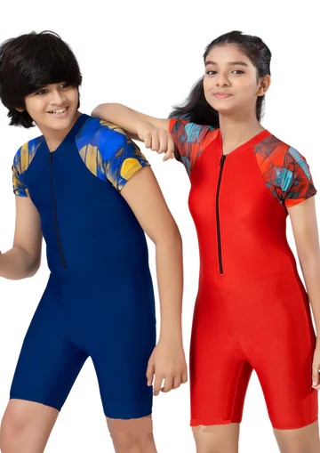 Oceanic Spiderman Unisex All In One Half Body Suit For Boys And Girls Kids Swimwear (Multi Color) (28)