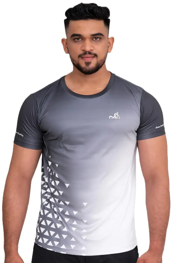 Cruisemax Gradient Round Neck T-Shirt Dark Grey (S)