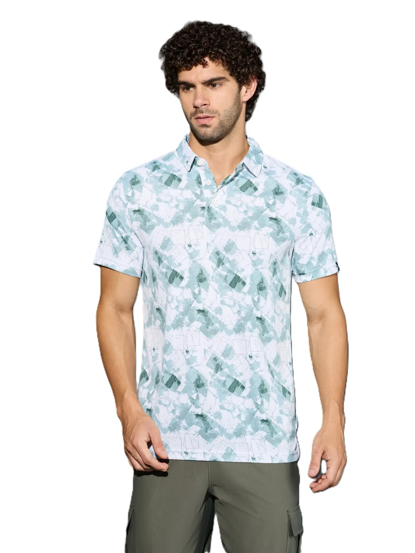 Techno Sports Collar T-shirts Mens