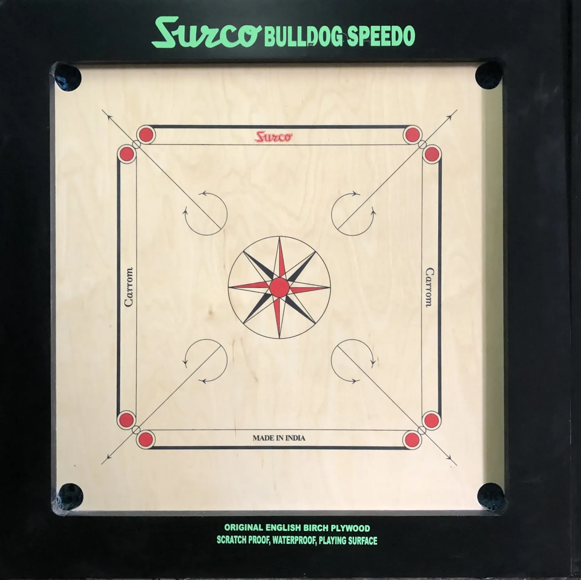 SURCO BULLDOG ENGLISH CARROM BOARD (24MM)